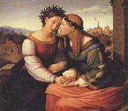 Friedrich overbeck Italia and Germania (mk45) USA oil painting artist